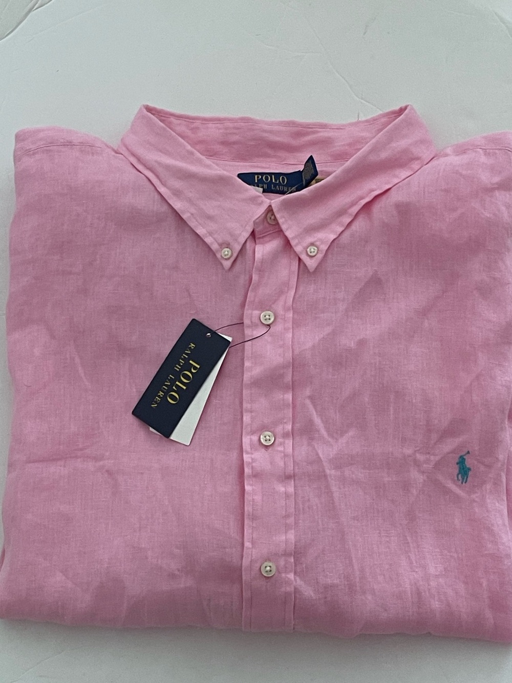 Polo Ralph Lauren Pink Linen Shirt 5XB NWT